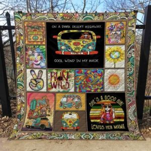 Hippie Quilt Blanket Ver 32  Quilt